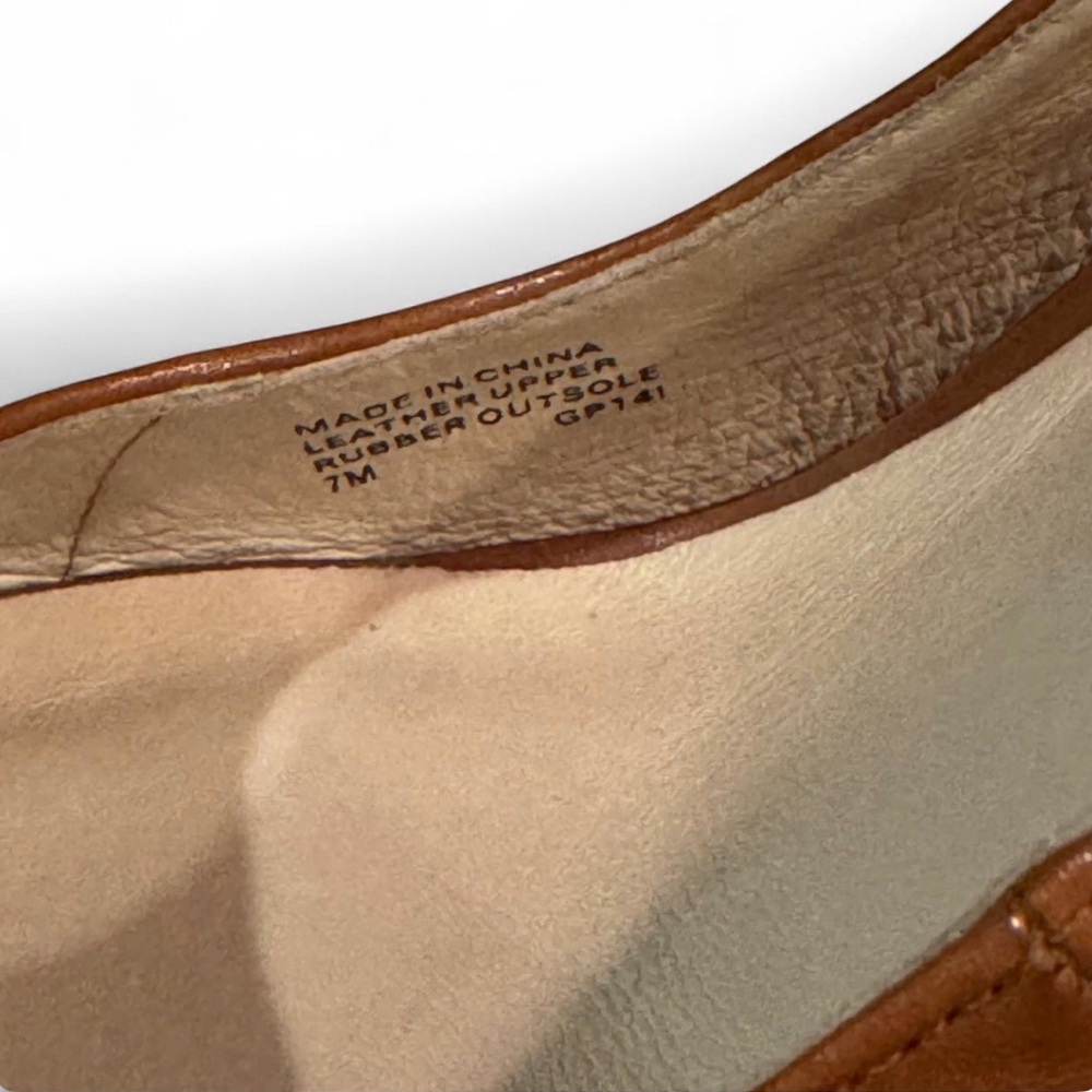 Michael Kors Women's Brown Leather Peep-Toe Wedge Heels - Picture 4 of 7